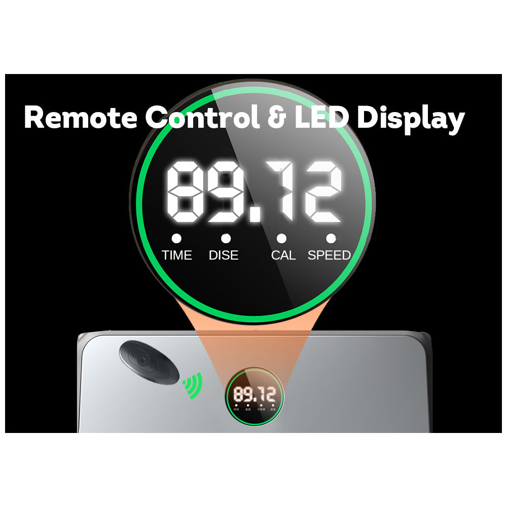 JMQ FITNESS T100 2-in-1 Electric Treadmill Under Desk Home Office Exercise Walking Machine - Black