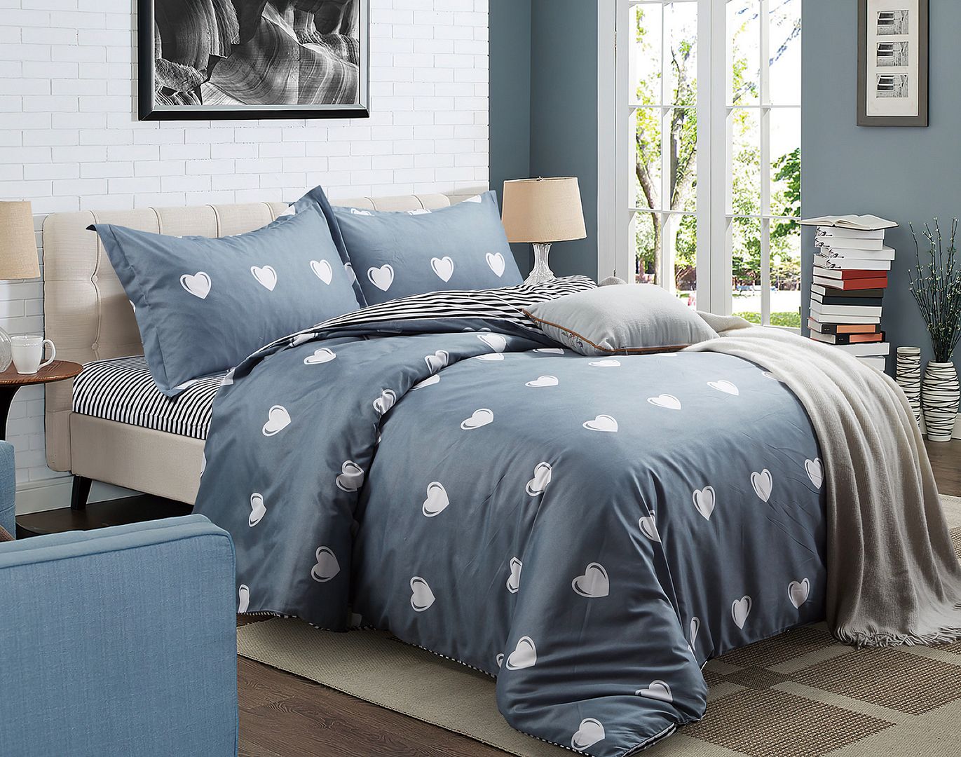 Cooper Super King Size Quilt/Doona/Duvet Cover Set