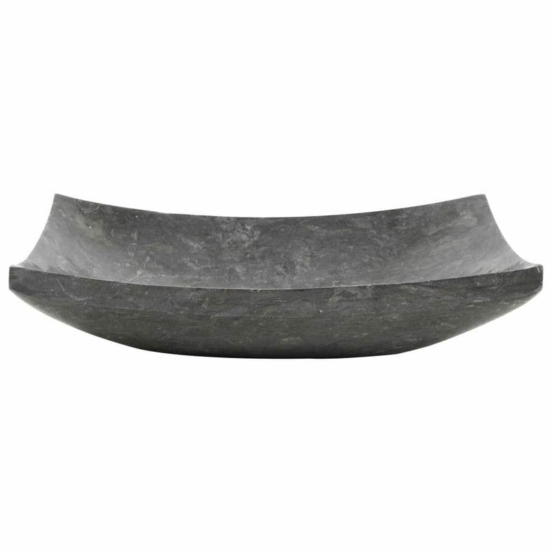 2021 Hand Crafted Marble Nature stone wash basin 500*350 mm Grey Stone on top basin