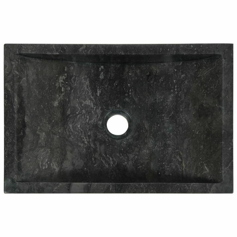 2021 Hand Crafted Marble Nature stone wash basin Black wall hung 500*350*120 mm