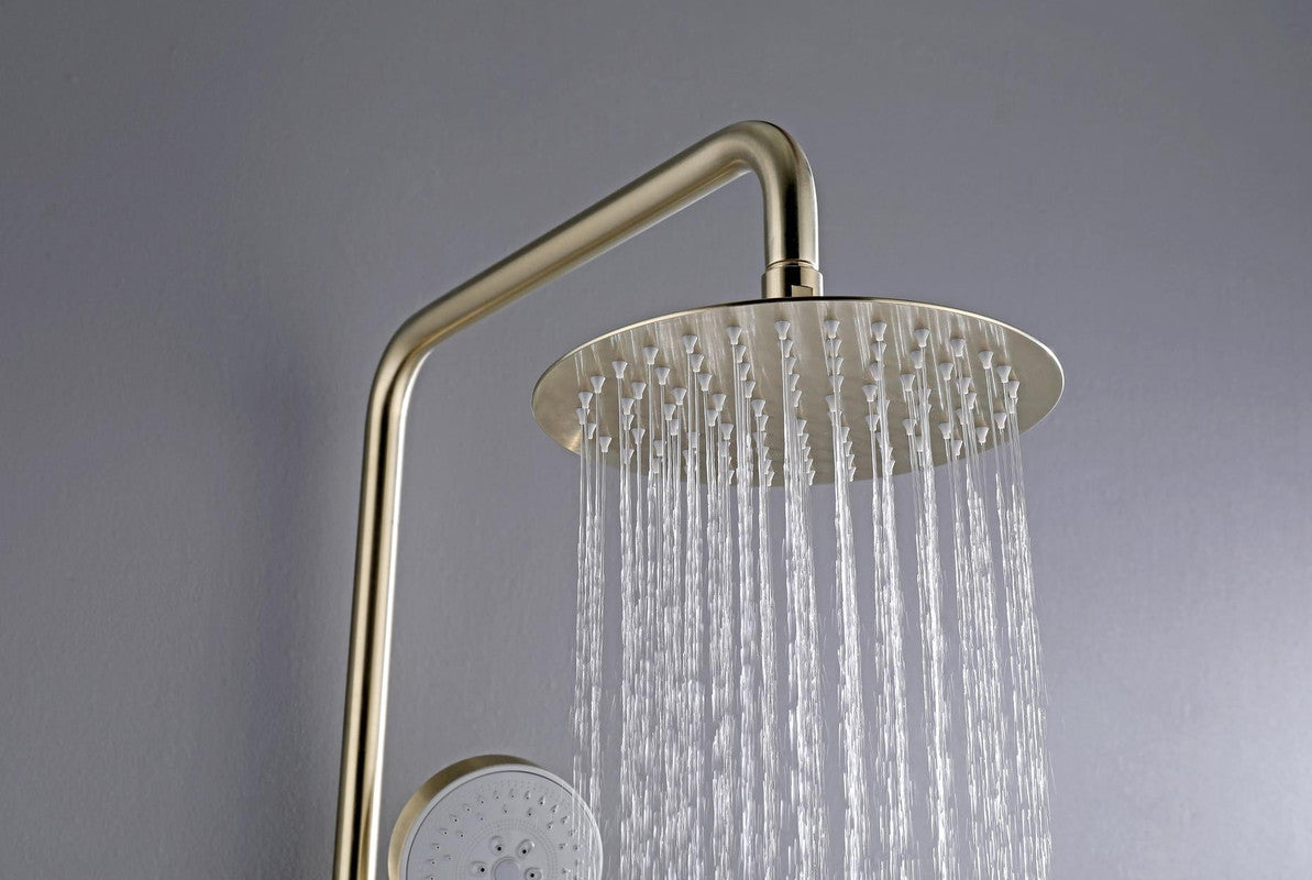 2023 Brushed Brass Gold Stainless Steel 304 made shower set with diverter 200 mm head sprayer hand held head