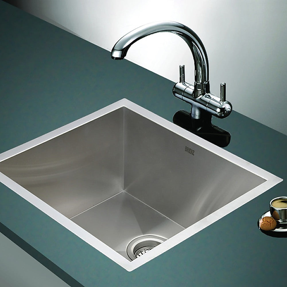 510x450mm Handmade Stainless Steel Undermount / Topmount Kitchen Laundry Sink with Waste