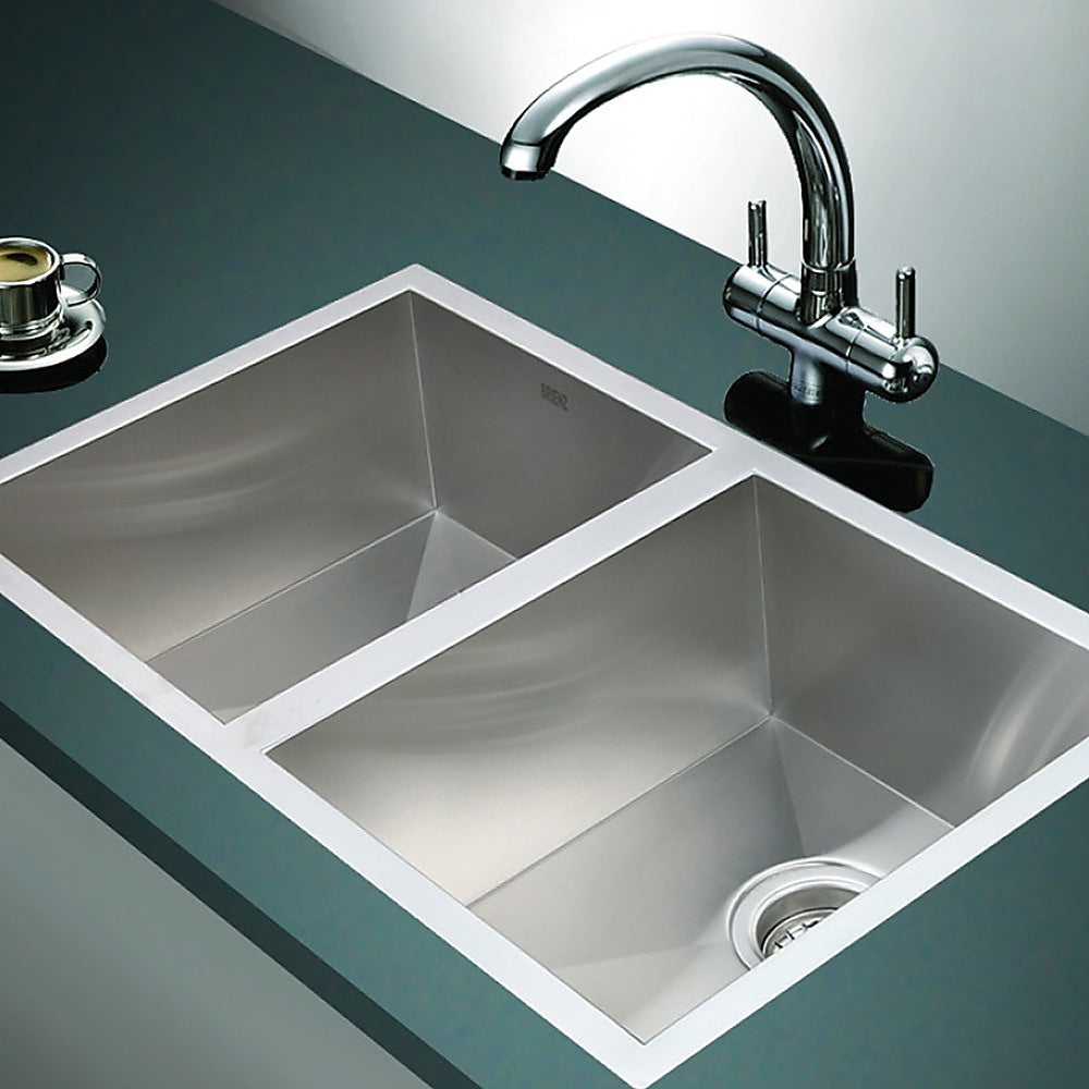 770x450mm Handmade Stainless Steel Undermount / Topmount Kitchen Sink with Waste