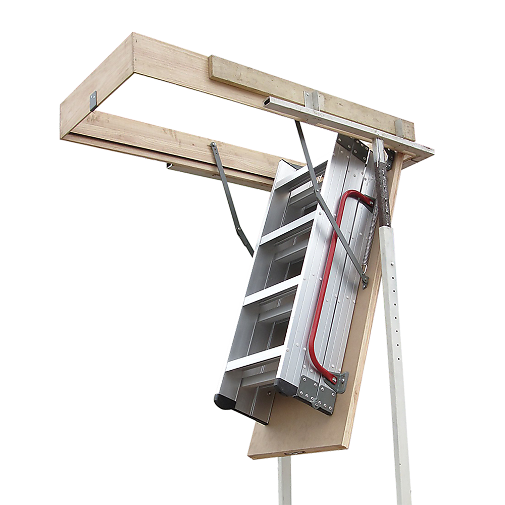 Deluxe Aluminium Attic Loft Ladder - 2700mm to 3050mm