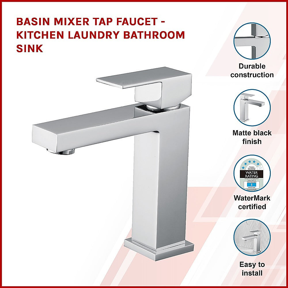 Basin Mixer Tap Faucet -Kitchen Laundry Bathroom Sink