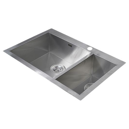 745x470mm Handmade Stainless Steel Topmount Kitchen Sink with Waste