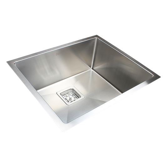 550x455mm Handmade 1.5mm Stainless Steel Undermount / Topmount Kitchen Sink with Square Waste