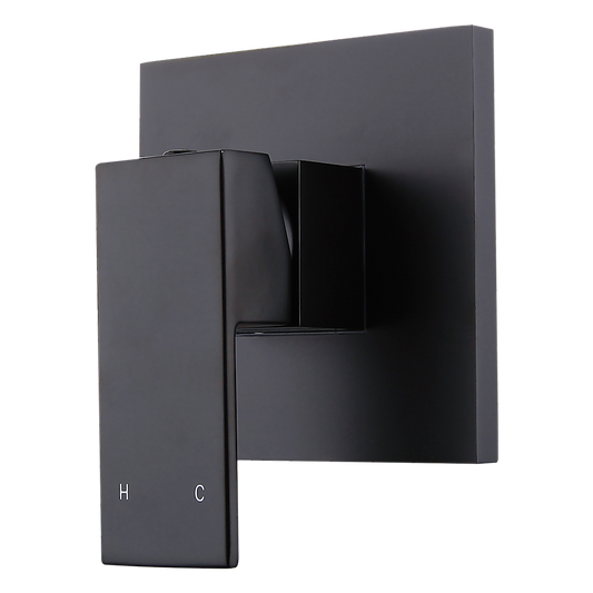 Polished Black Bathroom Shower Wall Mixer w/ WaterMark