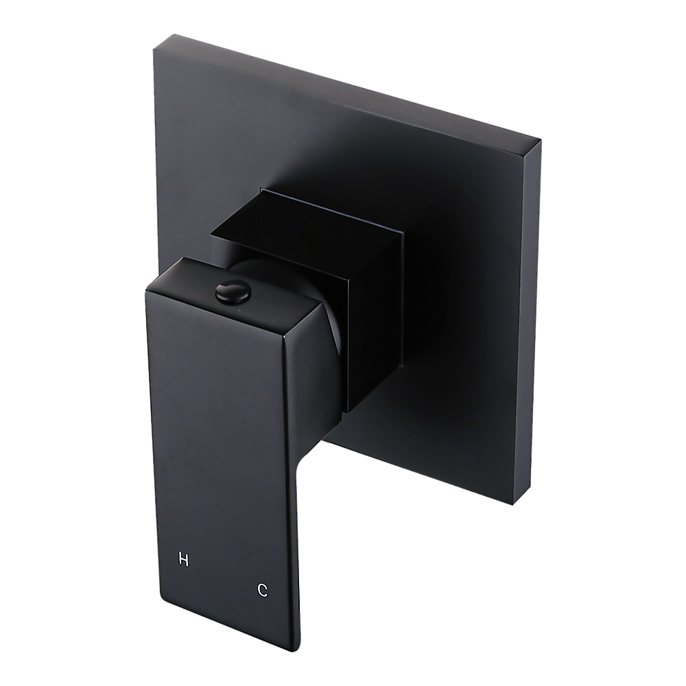 Polished Black Bathroom Shower Wall Mixer w/ WaterMark