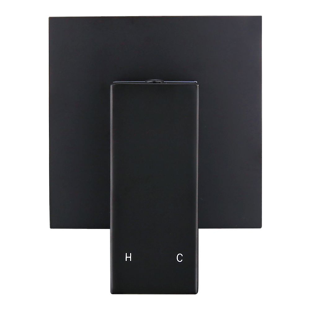 Polished Black Bathroom Shower Wall Mixer w/ WaterMark