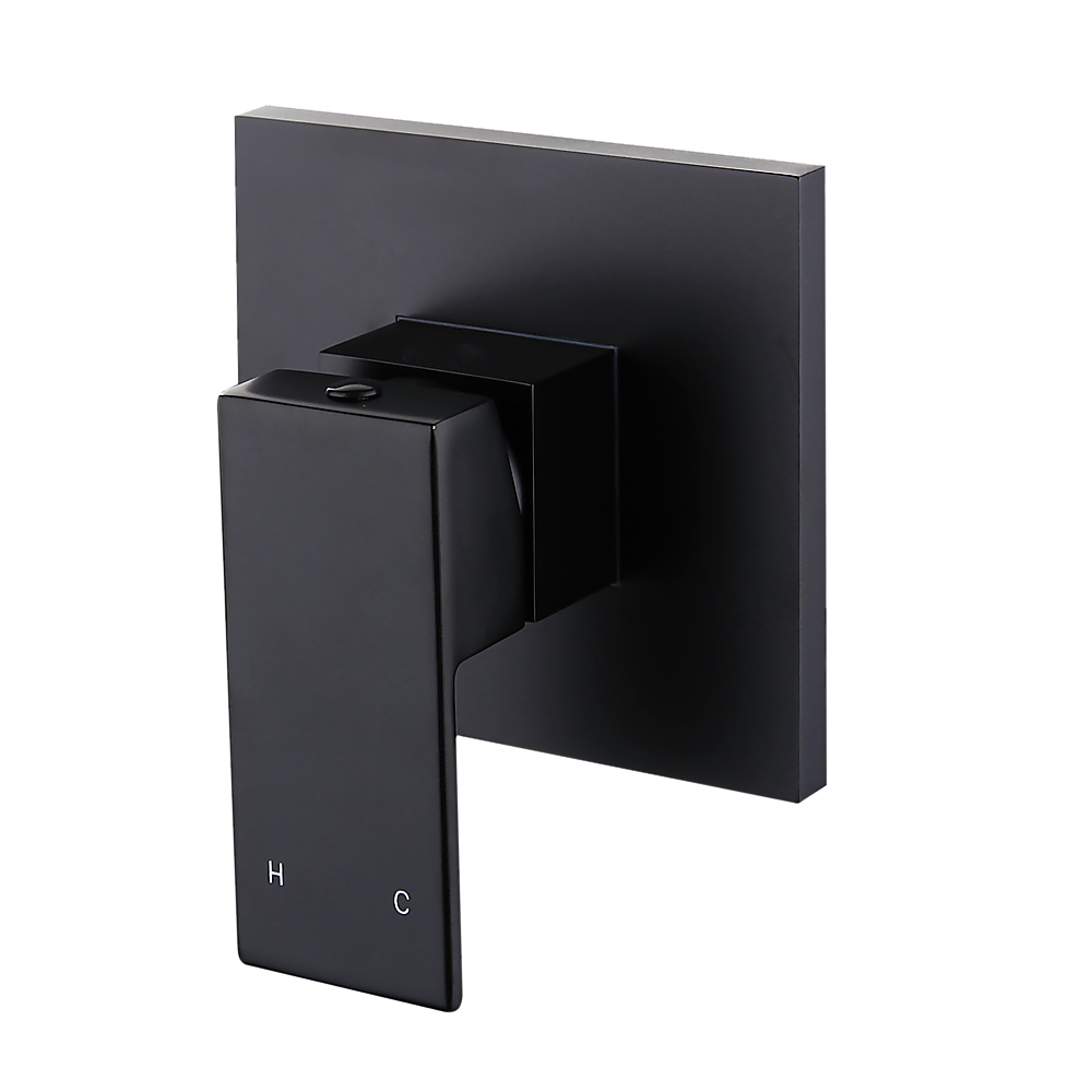 Polished Black Bathroom Shower Wall Mixer w/ WaterMark