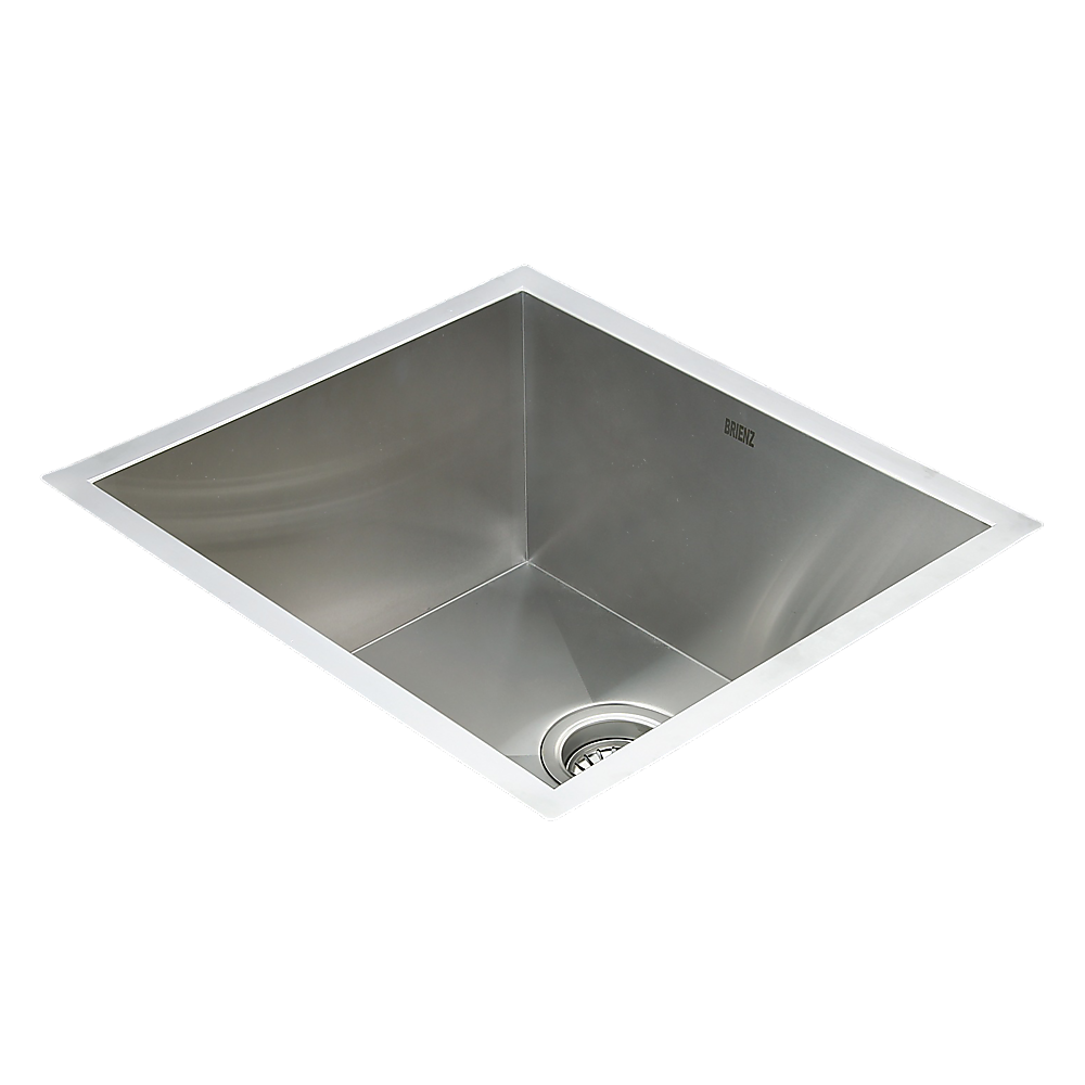 510x450mm Handmade Stainless Steel Undermount / Topmount Kitchen Laundry Sink with Waste