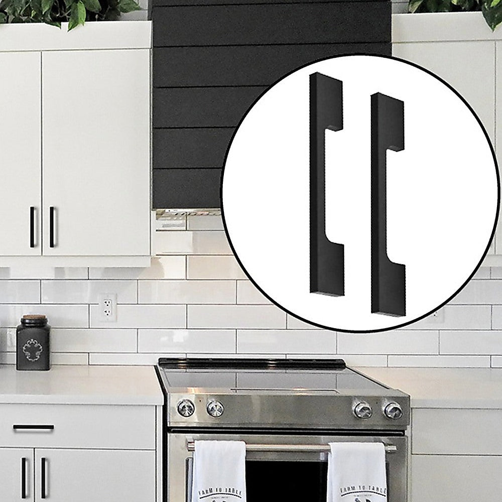 5 x 160mm Kitchen Handle Cabinet Cupboard Door Drawer Handles square Black furniture pulls