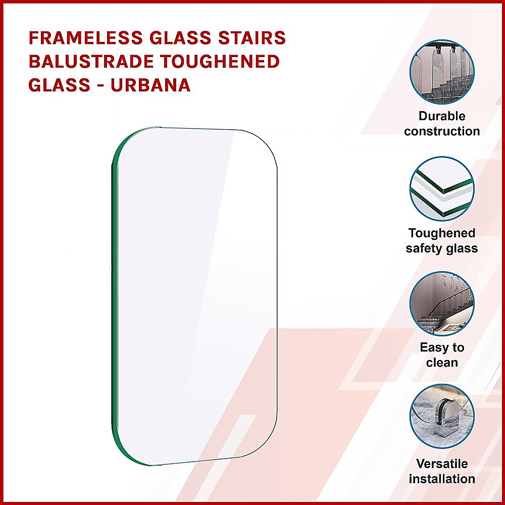 Frameless Glass Stairs Balustrade Toughened Glass - Urbana