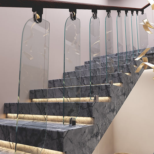Frameless Glass Stairs Balustrade Toughened Glass - Oriel