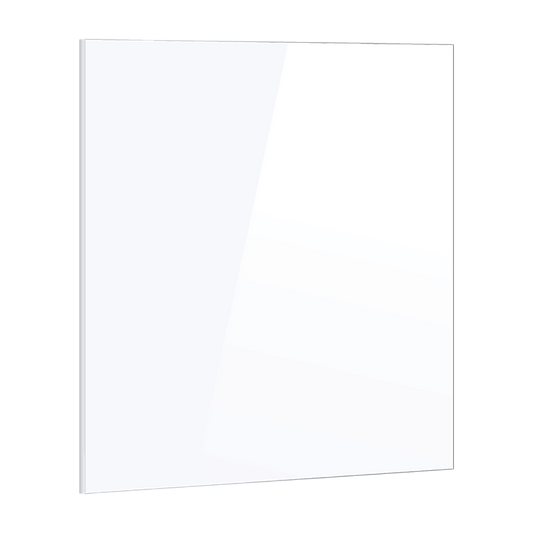 Toughened 60cm x 70cm White Glass Kitchen Splashback