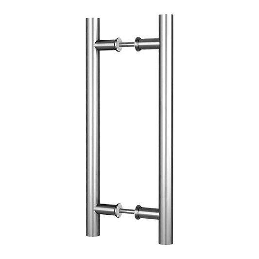 Round 300mm Push Pull Stainless Steel Door Handle Entrance Entry Shower Glass