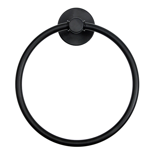Classic Towel Bar Rail Ring Electroplated Matte Black Finish