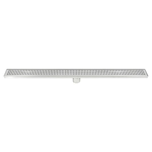 900mm Bathroom Shower Stainless Steel Grate Drain w/Centre outlet Floor Waste Square Pattern