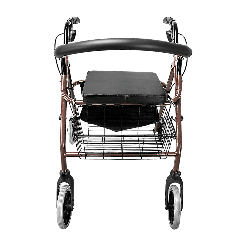 Rollator Walker Walking Frame With Wheels Zimmer Mobility Aids Seat Coffee