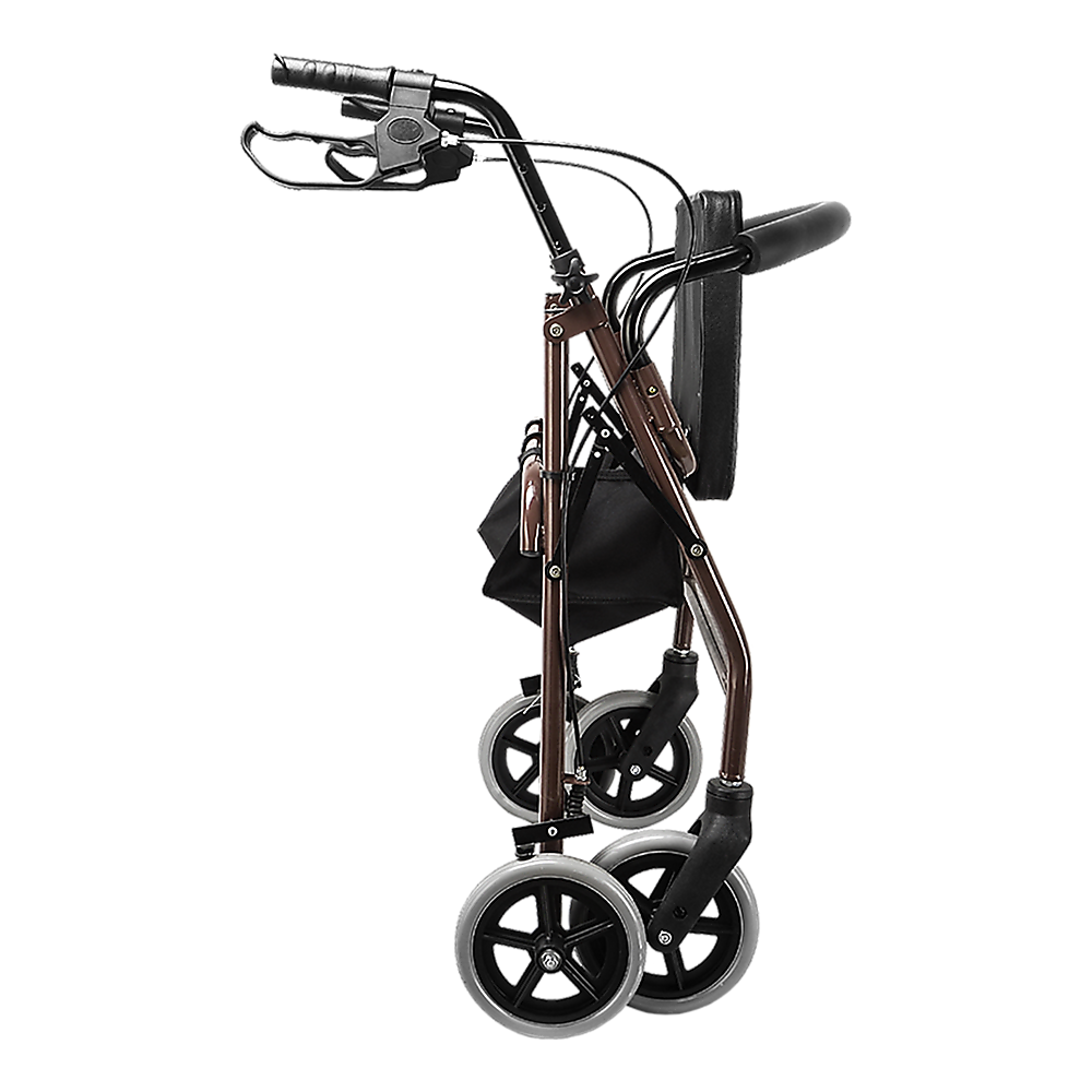 Rollator Walker Walking Frame With Wheels Zimmer Mobility Aids Seat Coffee