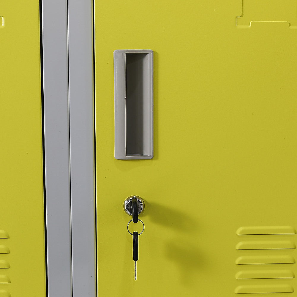 12-Door Locker for Office Gym Shed School Home Storage - Standard Lock with 2 Keys