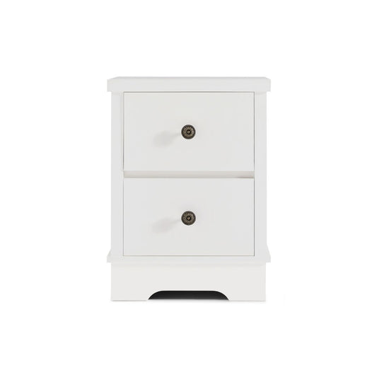 Margaux White Coastal Style Bedside Table