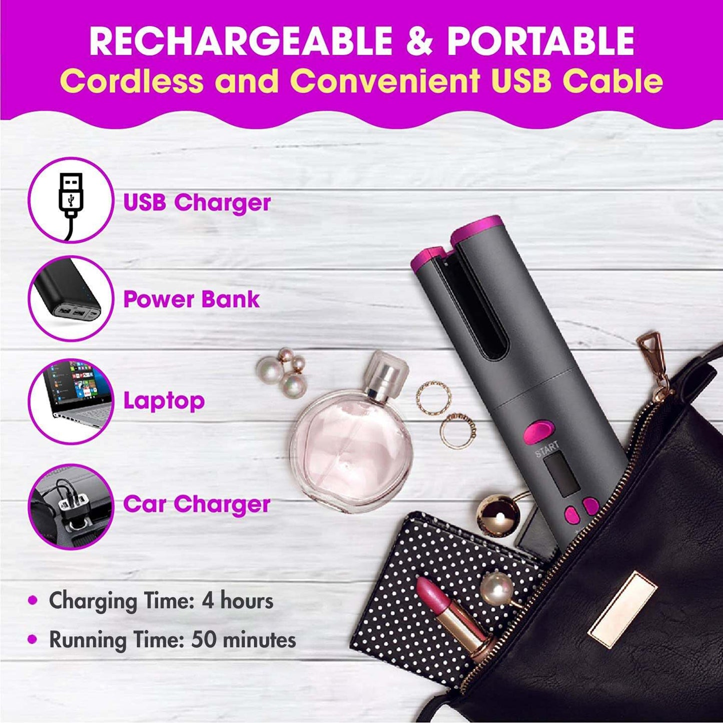 Cordless Automatic Hair Curler